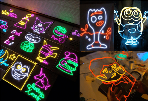 最潮扭扭扭迷你霓虹燈工作坊 (雙色畫板款)