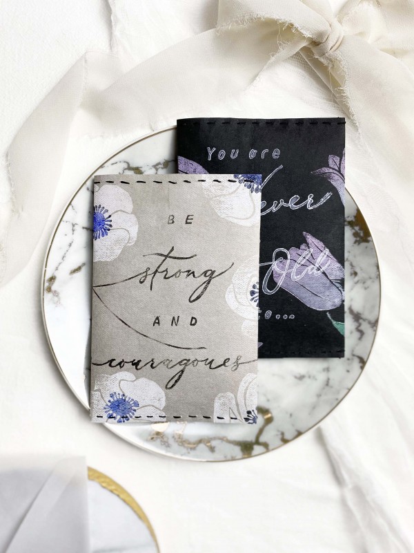 橡皮印章工作坊 - 水洗牛皮紙護照套