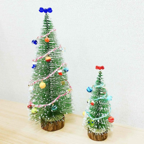 燒玻璃・迷你聖誕樹掛飾燒製