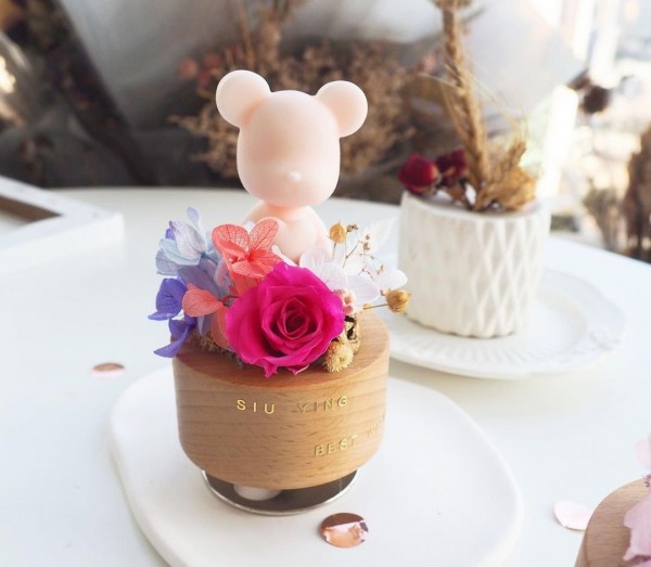 香薰熊永生花音樂盒工作坊